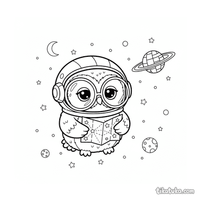 Owl Oof the Astronaut on a Spacewalk