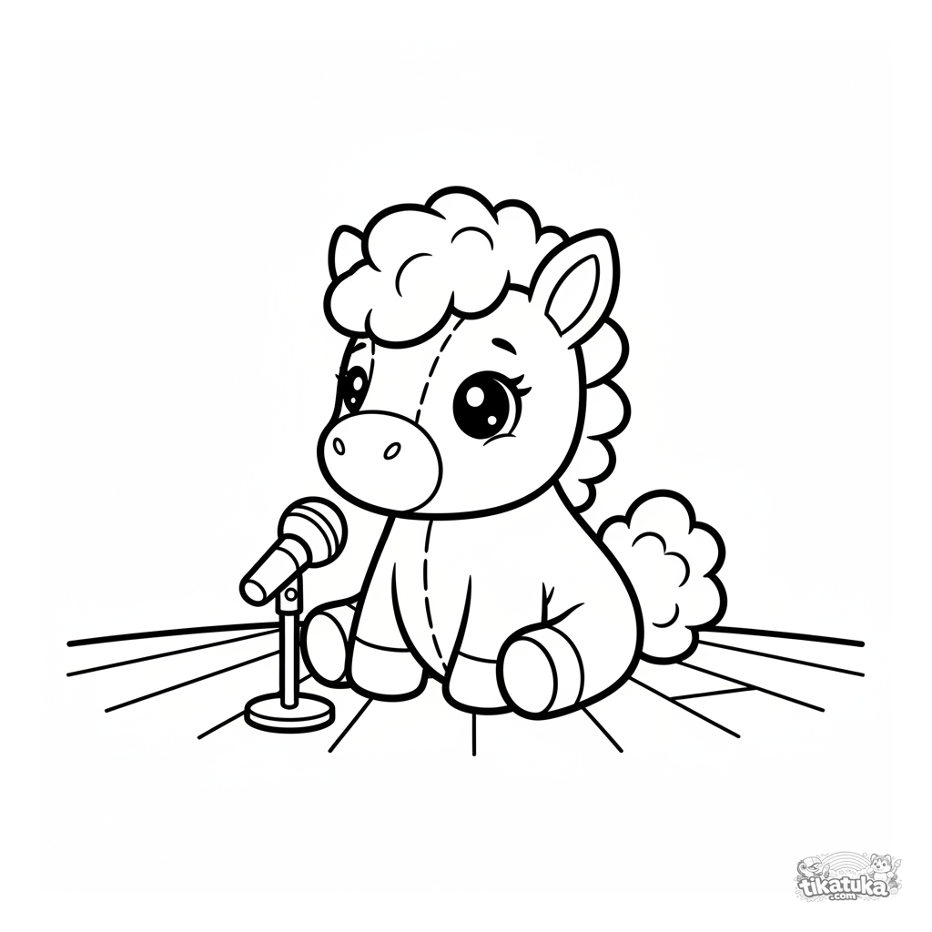 Plush Pony Toy on Stage