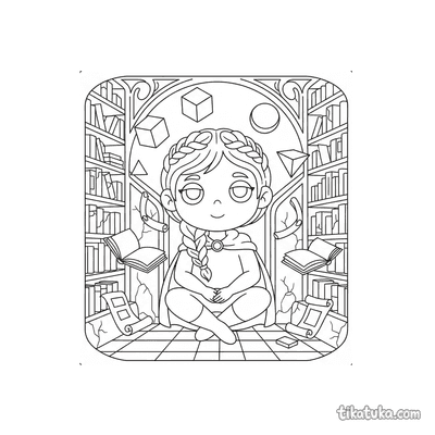 Psychic Hero in Ancient Library