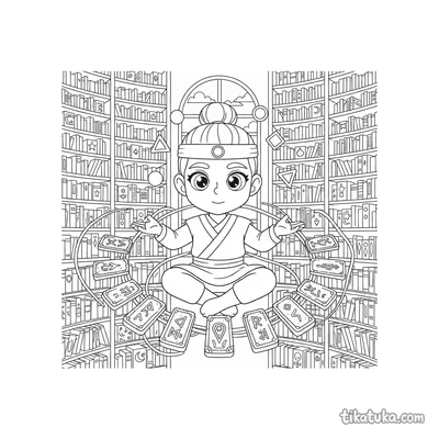 Psychic Hero in Ancient Library