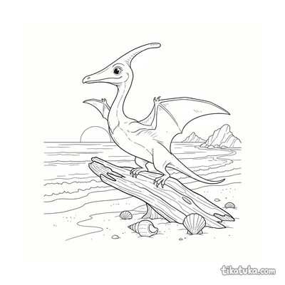 Pterosaur on Driftwood