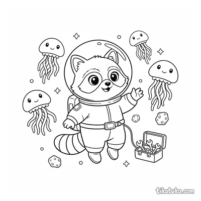 Raccoon Shmyak the Astronaut