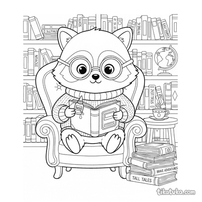 Raccoon Shmyak the Librarian