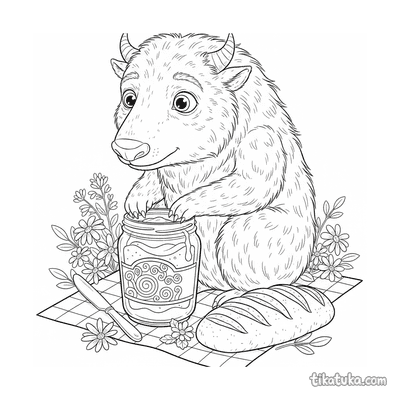 Furry Monster Sniffing Jam Jar