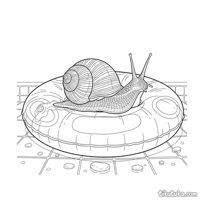 Snail on a Pool Ring