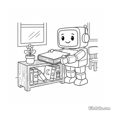 Robot Librarian in Classroom