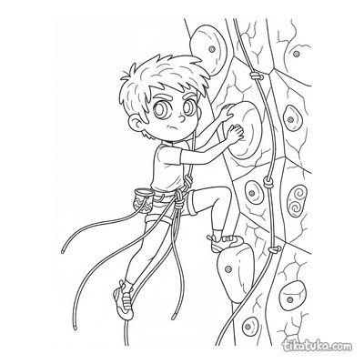Rock Climber Reaching for Hold