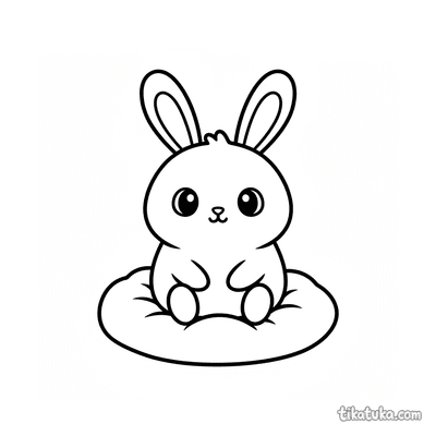 Round Bunny with Big Ears