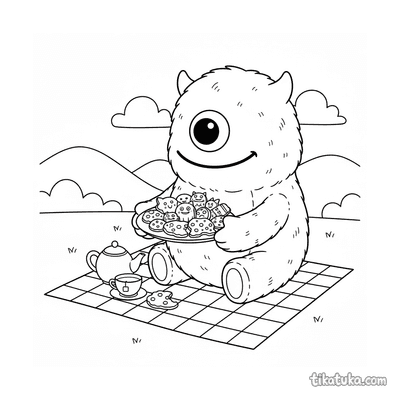 Round Monster Sharing Cookie Plate