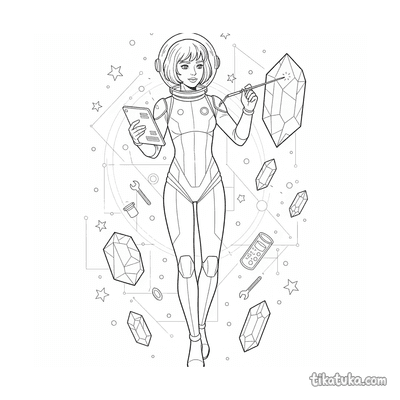 Scientist Studying Space Crystals