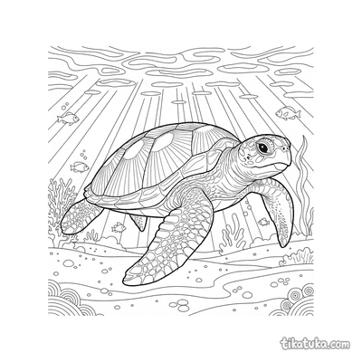 Sea Turtle in Sunlit Shallows