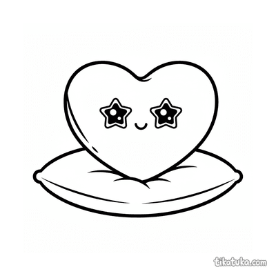 Simple Heart Pillow with Face