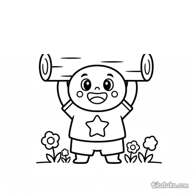 Simple Strength Hero Lifting a Log