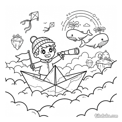 Sky Sailor on a Paper Boat
