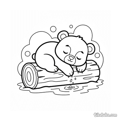 Bear Cub by the Stream