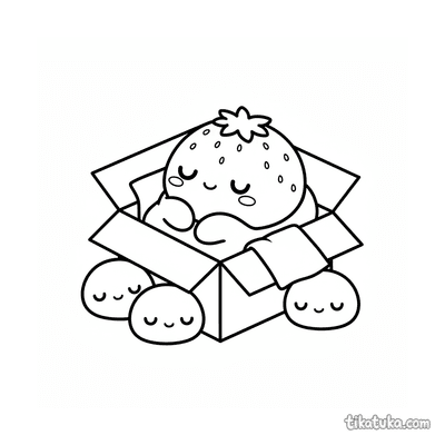 Sleepy Mochi Nestled in a Snack Box