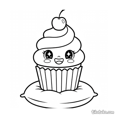 Smiling Cupcake on Cushion