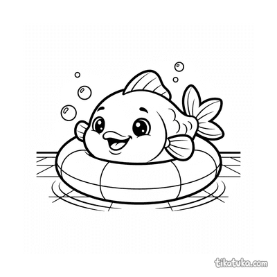Smiling Fish Hiding in Ring