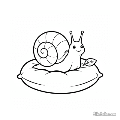 Snail with Shell House on Cushion