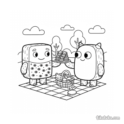 Square Monster Passing Cookies