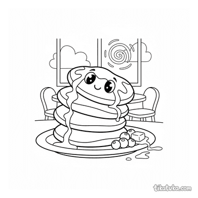 Stack of Pancakes with Berries
