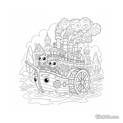 Steampunk Paddle Steamer