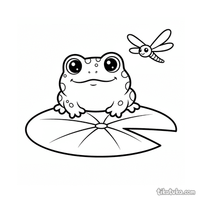 Tiny Frog on Lily Pad