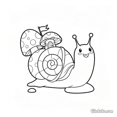 Snail with a Mushroom House