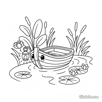 Tiny Rowboat with Lantern