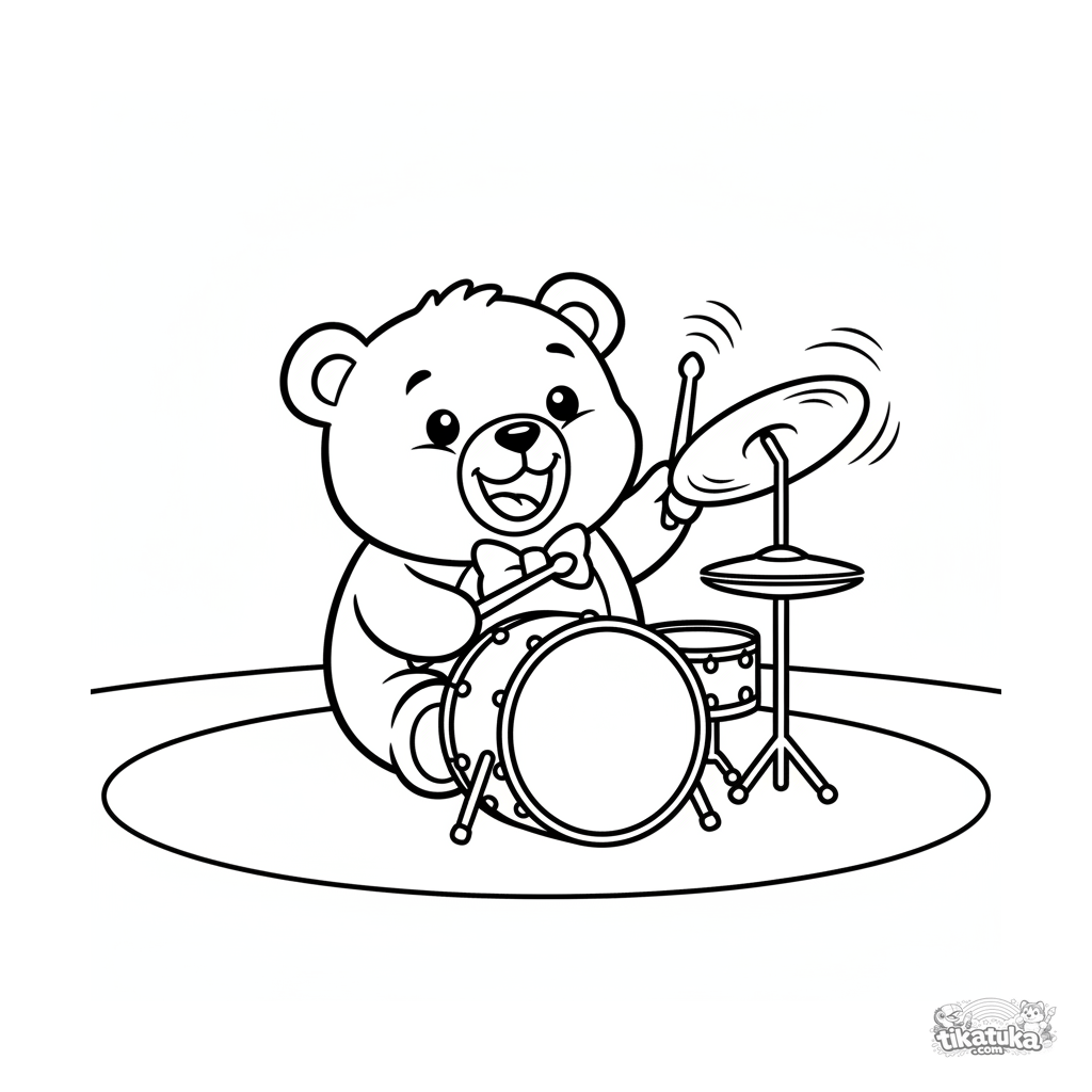 Bear Cub Drummer on Stage