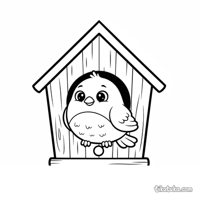 Toddler-Friendly Bird in Birdhouse