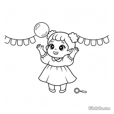Toddler Chasing a Bubble