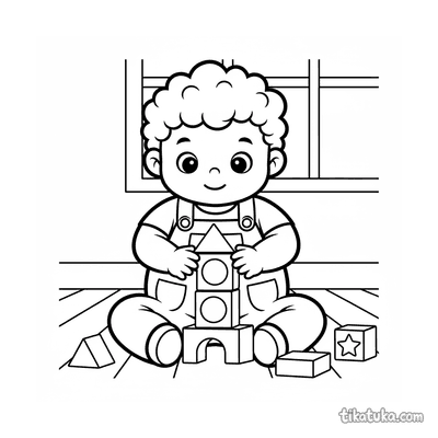 Toddler Helper with Building Blocks