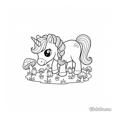 Unicorn Pony in Enchanted Meadow