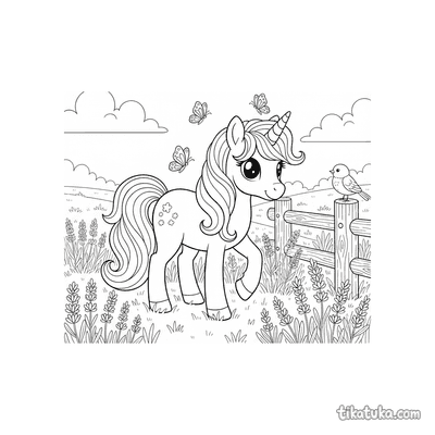 Unicorn in Lavender Field