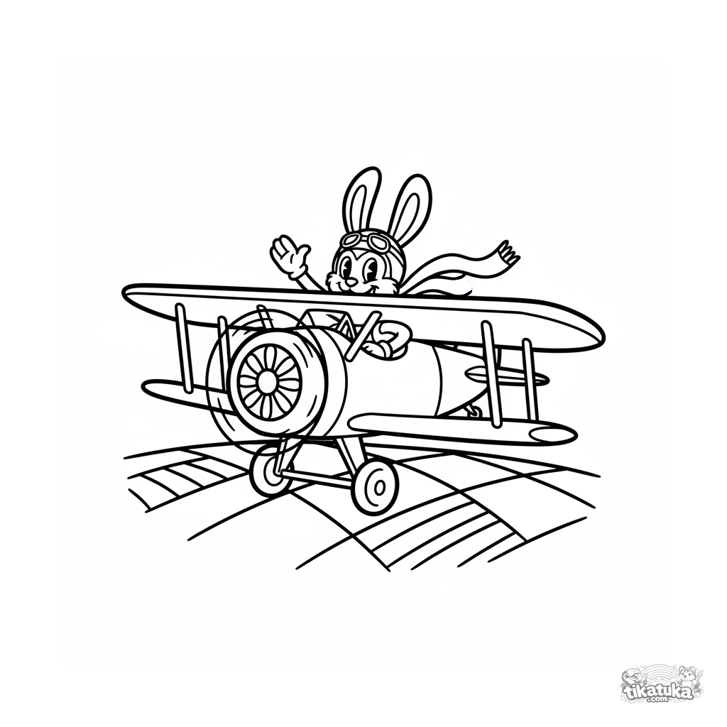 Vintage Biplane Over Patchwork Fields