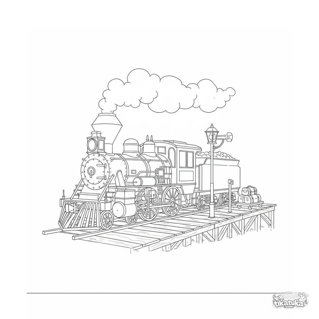 Steam Locomotive at Mountain Station