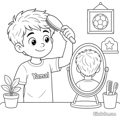Yamal with a Pretty Hairstyle