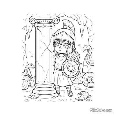 Young Athena in the Gorgon's Lair
