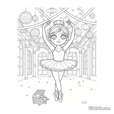 Young Dancer in Festive Hall