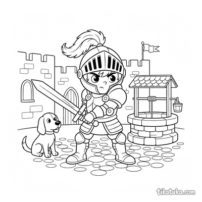 Young Knight with Wooden Sword