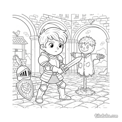 Young Knight Practicing