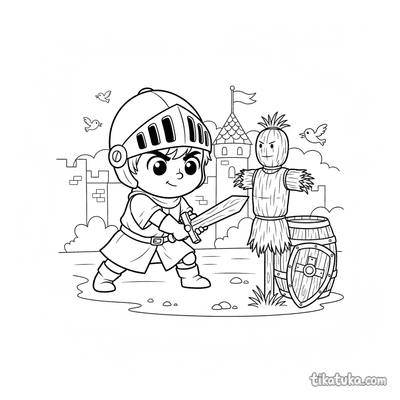 Young Knight with Wooden Sword