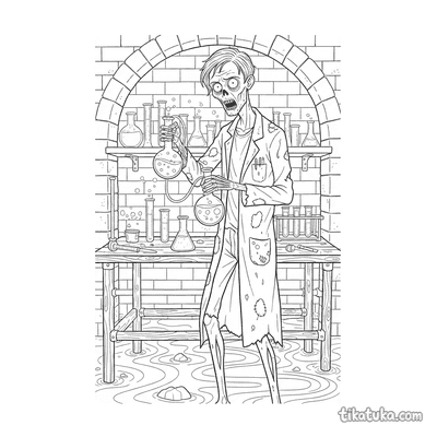 Zombie Chemist in Sewer Lab