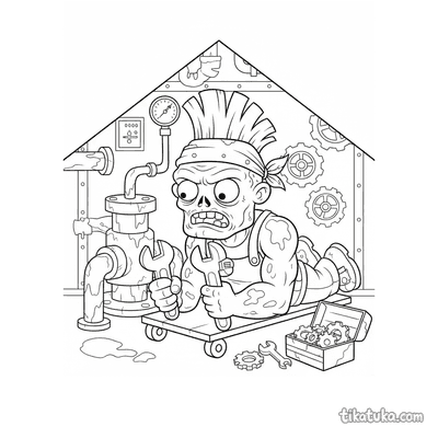 Zombie Mechanic Fixing Pump