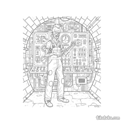 Zombie Mechanic at Control Panel