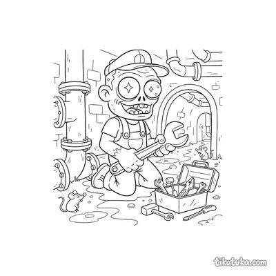 Zombie Plumber in Sewer Tunnel